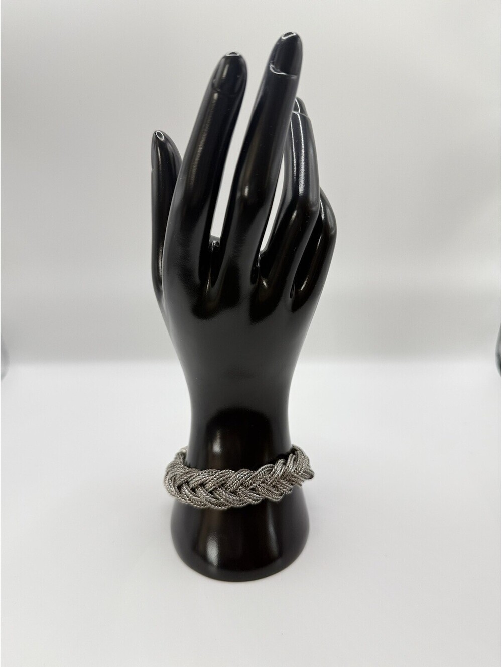 Brighton Silver-Tone Braided Woven Rope Chain Bracelet